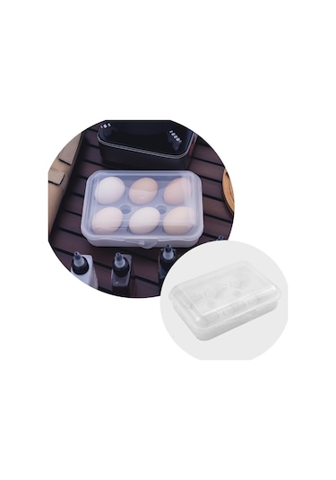 Suntek Sızdırmaz Yumurta Saklama Kutusu 6-ızgara-7,9x5,8x6-inç Beyaz