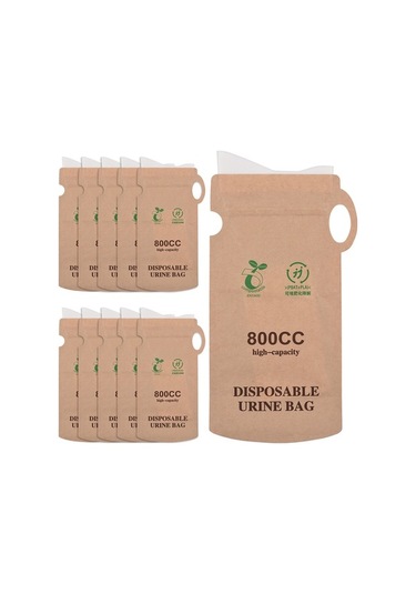 10 Adet Acil Durum İdrar Torbası - Seyahat, Trafik Ve Kamp İçin Hijyenik Çözüm Çok Renkli Çok Renkli