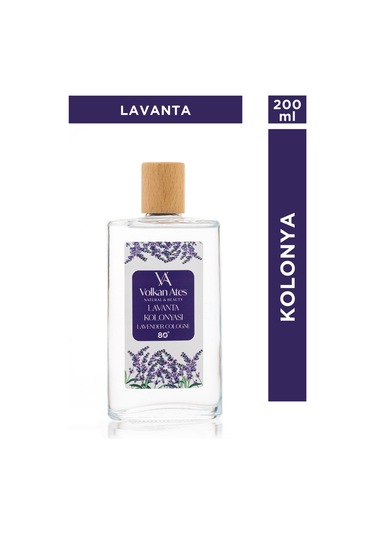 Volkan Ates Natural & Beauty Lavanta Kolonyası Cam Şişe 200 Ml