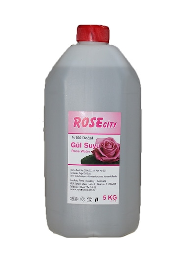 Rosecity Doğal Gül Suyu 5 L