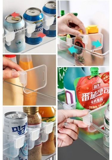 Ams Net 10'luşeffaf Buzdolabı Yan Kapı Düzenleyici Buzdolabı Dolap İçi Bölümleyici Aparatlar ŞEFFAF