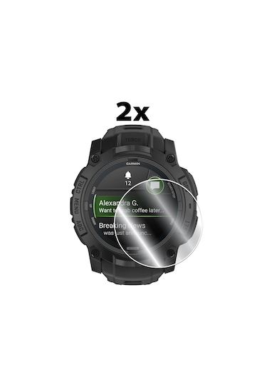 Garmin Instinct 3 Tactical Edition 50mm İle Uyumlu Ipg Hydrogel Ekran Koruyucu 2 Adet
