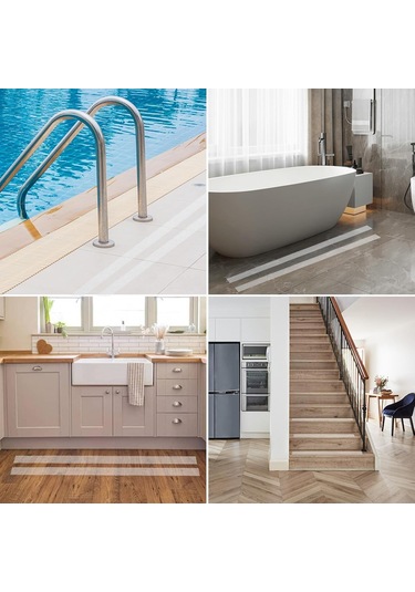 Moveevo Pvc Mat Kaplama Merdiven Bandı, 50mmx10m Şeffaf, Kayma Engeli, Dayanıklı, Yoğun Kullanım, Ev/ofis Uygulamaları