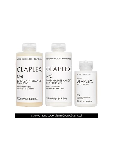Olaplex Bond Maintenance System - Saç Kusursuzlaştırıcı & Bağ Güçlendirici Üçlü Bakım Seti