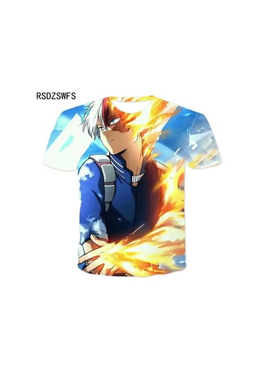 Snapbuy Benim Kahraman Akademi Boku Hiçbir Kahraman 3d Baskılı T-shirt - Erkek Kadın Çocuk Anime Streetwearmavi Mavi