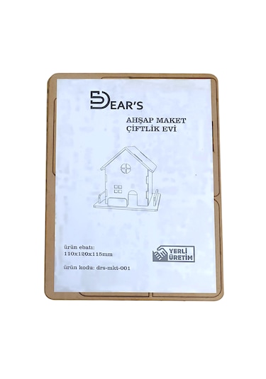 Dear's Ahşap Maket Çiftlik Evi 110 X 120 X 115mm