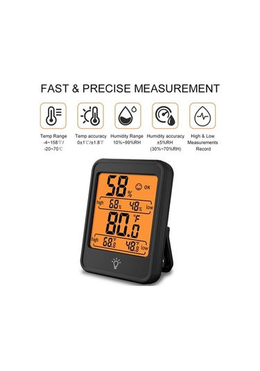 Tongxida Geniş Lcd Ekranlı Dijital Nem Ve Sıcaklık Ölçer - Ev, Ofis, Sera İçin Hassas Ölçüm
