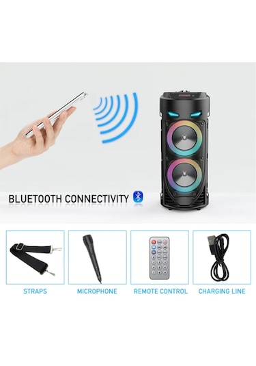Junglee ZQS4239 Karaoke Mikrofonlu Bluetooth 5.0 Hoparlör