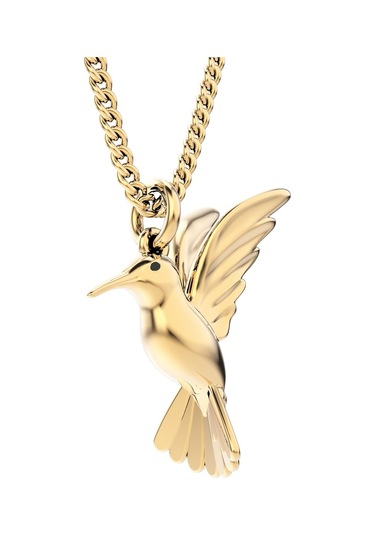 Chocli 18 Ayar Altın Kaplama Humming Bird Kolye