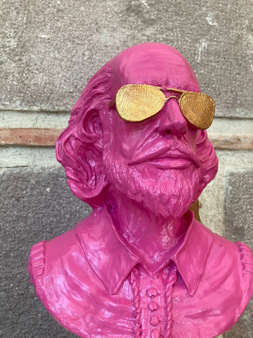 Neon Renkli Shakespare Büst Pembe