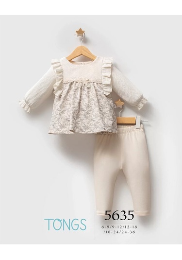 Tongs Baby Little Honey 2'li Takım 5635 Ekru Çok Renkli