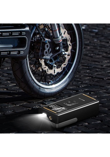 Lemestar 7.4v Akıllı Kablosuz Araç Şişirici - Bisiklet Lastiği, Top Hava Atıcı - Işık, Uyarı Işığı Ve Güç Paketi Fonksiyonlarıyla