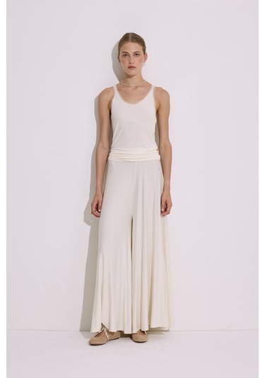 Dökümlü Rahat Pantolon İnci İnci