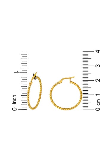 Bilezikci 22 Ayar 2,5 Cm. Burma Halka Altın Küpe Yksm32675