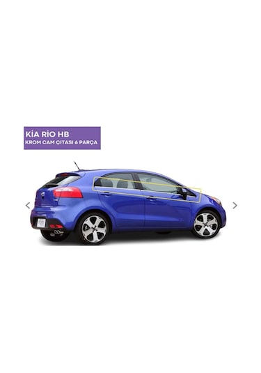 Kia Rio Hb Uyumlu Kasa Krom Cam Çıtası 6 Parça 2011-2017 Pasl
