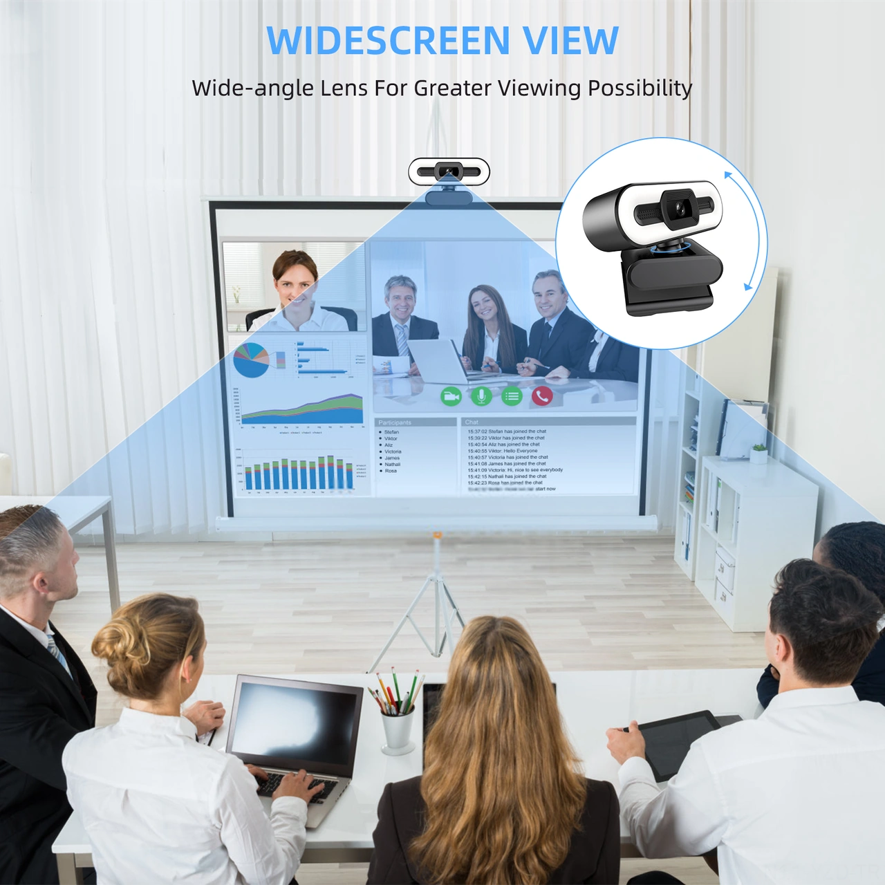 Yuntech01 500w Piksel Full Hd 1080p Webcam, Led 3 Renk Dokunmatik Işık, Otomatik Odaklama Ve Güzellestirme Fonksiyonu, Usb 5v, Win/mac Uyumlu