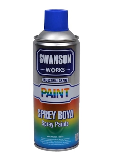 Swanson Works DMR0251478 Metalik Sprey Boya Siyah 400 ML