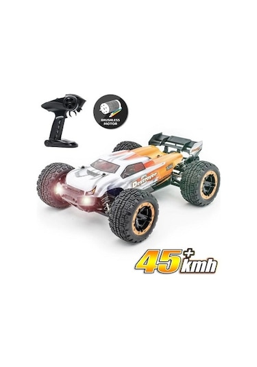 Haiboxing RC 1/16 Destroyer 45 KM + Sürat Uzaktan Kumandalı Model RC Model Araba RTR Elektrikli 4WD Brushless Fırçasız Truggy Truck Turuncu