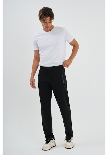 Shooter Sportswear Erkek Antrasit Eşofman Altı Nefes Alabilir Regular Kalıp Lastikli Ayarlanabilir Bel Siyah