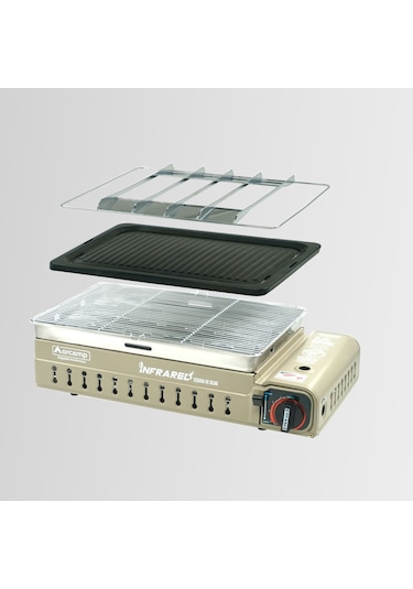 Ck-507 Orcamp Portatif Kamp Ocak Izgara Çantalı Bej