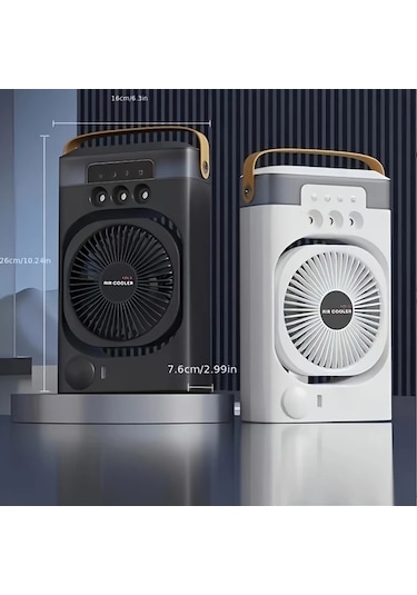 Xuweiwei 3 Hizli Tasinabilir Mini Masa Fanı Siyah Sessiz Usb Destekli Modern Tasarimli Ic Dis Mekan Kullanimi Ev Ofis Ve Seyahat