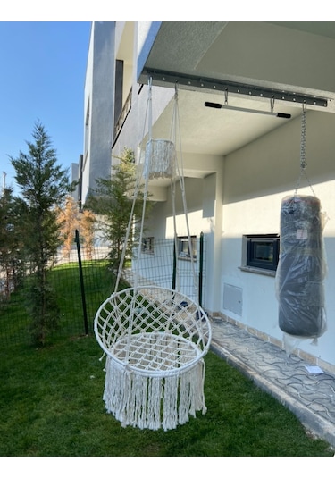 Aytekno16 Aslanbutik Pamuk İp Makrome Özel Örgü Salıncak Hamak