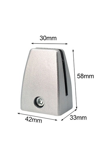 Sones Düz Şekil Alüminyum Alaşımlı Ofis Masaüstü Ekran Sabitleme Klipsi Bölme Klipsi Gümüş