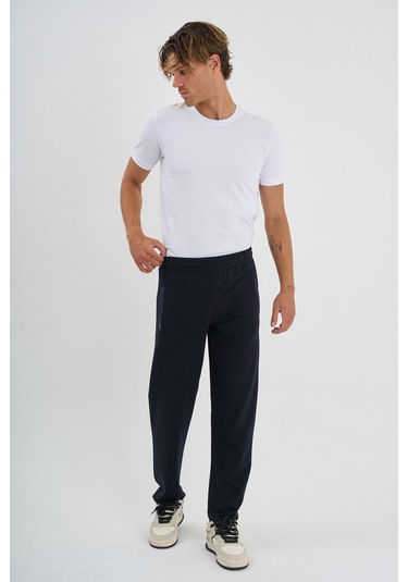 Shooter Sportswear Erkek Antrasit Eşofman Altı Fermuarlı Üç Cep Rahat Kalıp Klasik Paça Lacivert