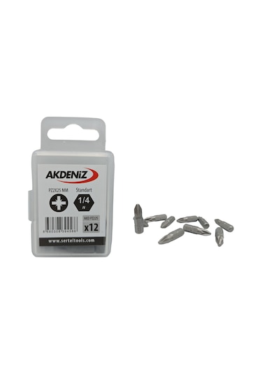 Akdeniz AKD/225 1/4 Yıldız Pz 2 x 25 MM Bits Uç 24'li