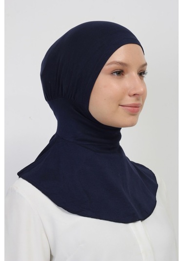 Pratik Esnek Likralı Boyunluklu Geçmeli Bone Lacivert