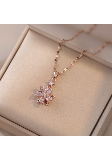 Bayan Kolye: Moda Estetiği Titanyum Çelik Kolye No.28 Çok REnkli