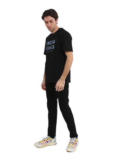 Jack & Jones Klasik Logo Baskılı Tişört Year 12249665 Siyah