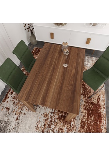Pasific Home Single Mutfak Yemek Masası, 120x80 cm, Dikdörtgen, Ceviz