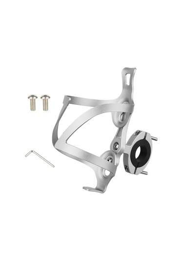 Junsunmay Bh001 Alüminyum Alaşımlı Bisiklet Su Şişesi Braketi Dönme Tabanlı Mtb Bisiklet Şişe Kafesi - Gümüş