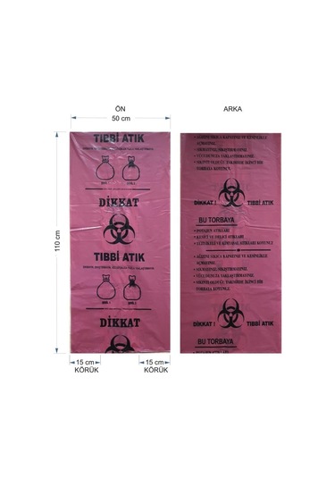 10 Adet Enfekte Atık Kutusu 3.5 Lt. + Tıbbi Atık Torbası 2 Adet