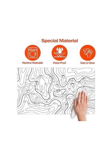 Skycity Doğal Kauçuk Fare垫ı - 300x800x2mm Yumuşak Esnek, Anti Kayma Tabanı, Hassas Kenar Kilidi, Bilgisayar Masası İçin Ergonomik Oyun Ve Çalışma Padı - Çizgili Desen 24