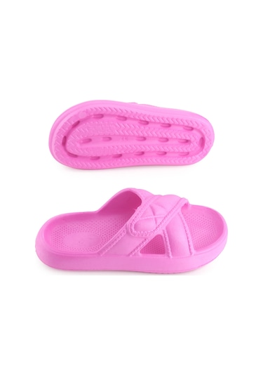 Gezer Kadın Yazlık Eva Islak Zemine Uygun Ev Bahçe Banyo Terlik Fujia Fuşya