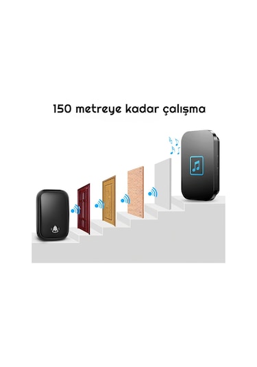 Cacazi Su Geçirmez Kablosuz Pil Gerektirmeyen Kapı Zili