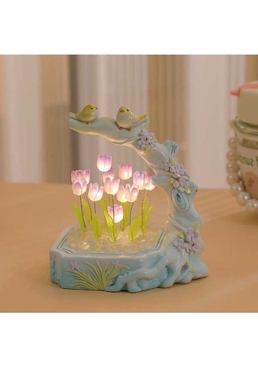 Didadodo Yw-bc Çiçekler, Kuşlar, Laleler, Gece Işıkları, Edebi Süsler Mor Rozetler/ Mor