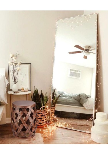 The Mia Tabure Yan Sehpa Bakır 50x35 Cm