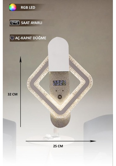 Eray Aydınlatma T8235 Beyaz Rgb Led Avize Beyaz