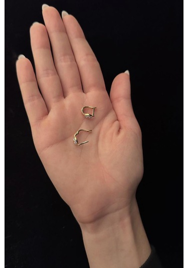 14 Ayar Altın Nazarlık Detaylı Küpe 001