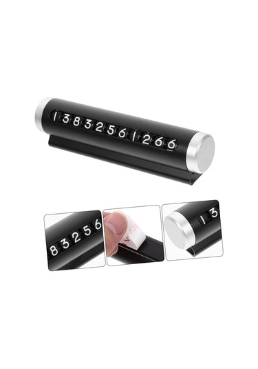 Metal Kasa Araç İçi Park Telefon Numaratörü Çevirmeli Oto Cam Fosforlu Parkmatik Kart