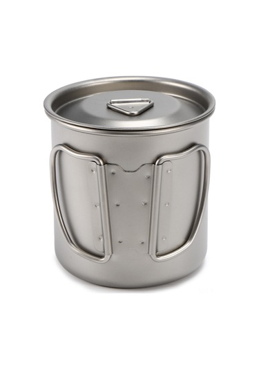 Mufunye Titanyum Bardak 400ml - Hafif Ve Dayanıklı, Ev Ve Doğa Aktivitesi İçin Kamping, Dağa Çıkma, Piknik Gümüş