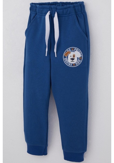 Breeze Erkek Çocuk Alt Köpek Nakışlı Bağcık Aksesuarl 1-4 Yaş, Saks Mavisi Saks Mavisi