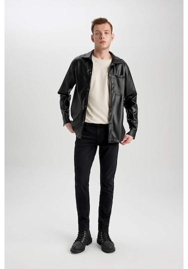 DeFacto Carlo Skinny Fit Ekstra Dar Kalıp Normal Bel Ekstra Dar Paça Siyah Jean Pantolon S2285AZ24SPNM40 DeFacto Carlo Skinny Fit Ekstra Dar Kalıp Normal Bel Ekstra Dar Paça Siyah Jean Pantolon S2285AZ24SPNM40