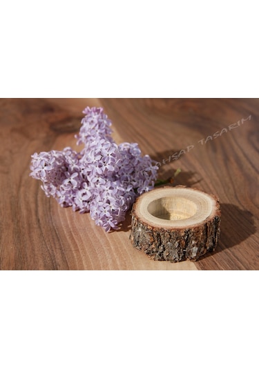 Nurahşap Dilim Kütük Mumluk