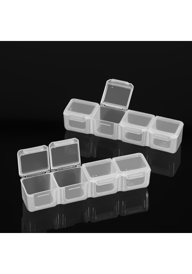 Symbee 28 Bölmeli Transparan Manikür Alet Kutusu - Taşınabilir, Shatter-resistant Pp Malzeme, Tek Tek Açılabilir Bölmeler Diğer