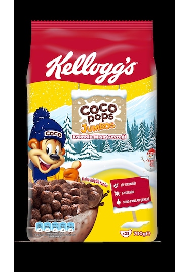 Coco Pops Jumbos Winter 700 Gr Mısır Gevreği, Lif, Demir Ve 6 Vitamin İçerir