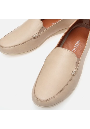 Hotiç Hakiki Deri Bej Kadın Loafer 01ayh285970a310 Bej